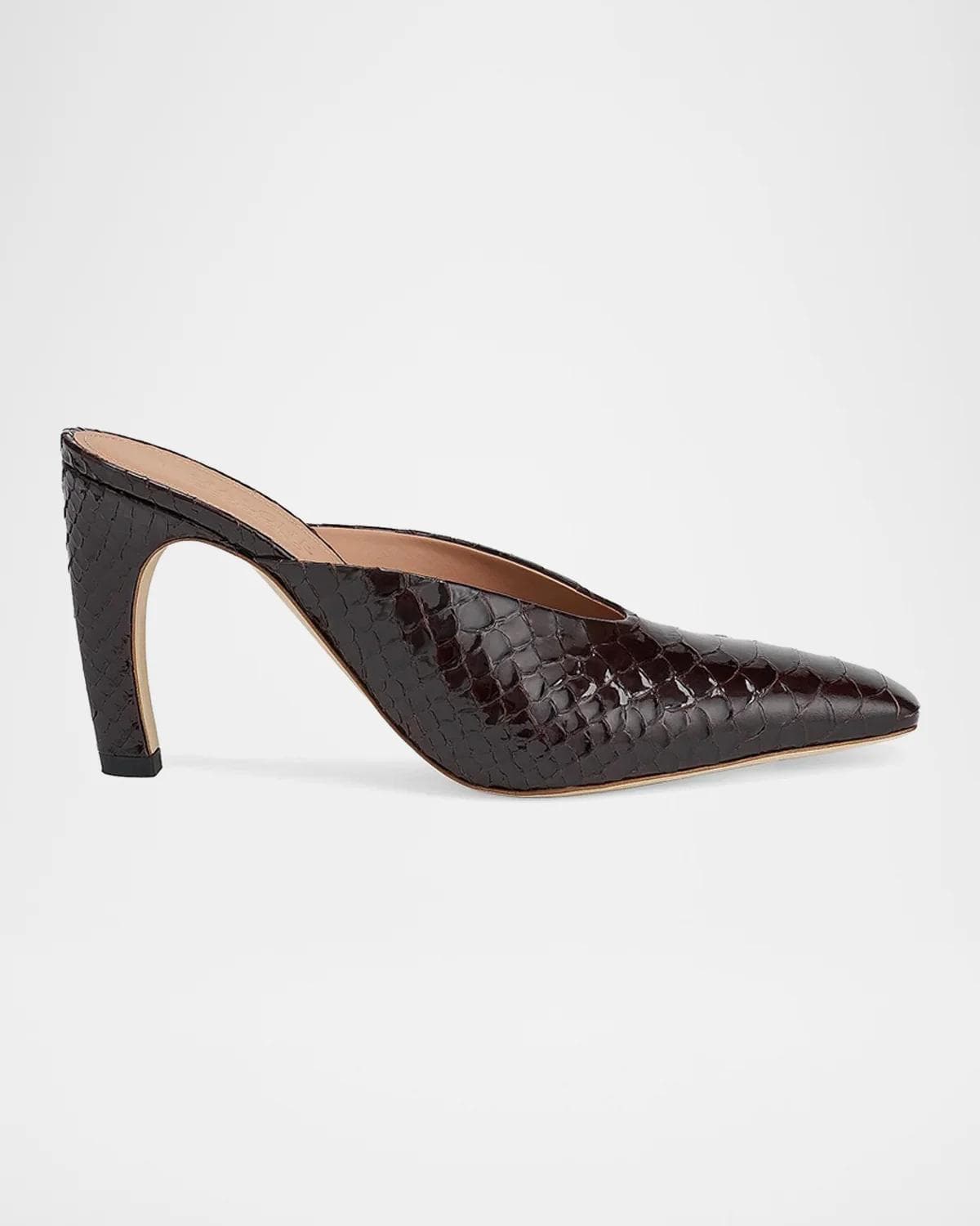 Malone Souliers Rowe 90MM Croc-Embossed Leather Mules