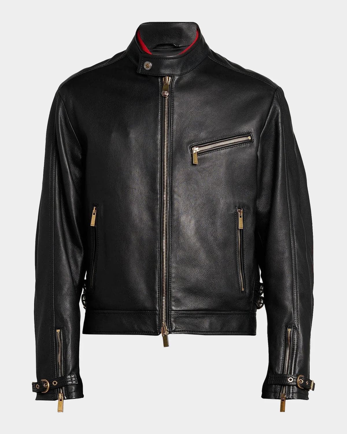 Versace Leather Moto Jacket