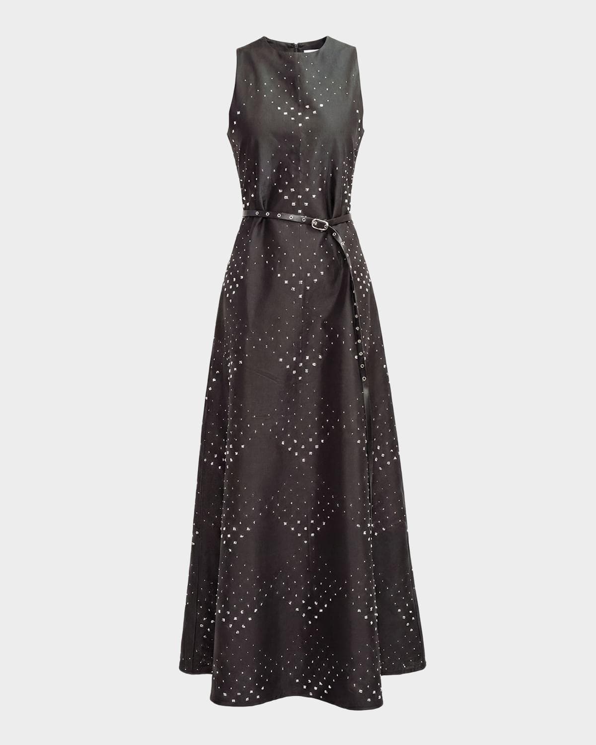 LOVEBIRDS Bennet Diamond-Patterned A-Line Maxi Dress