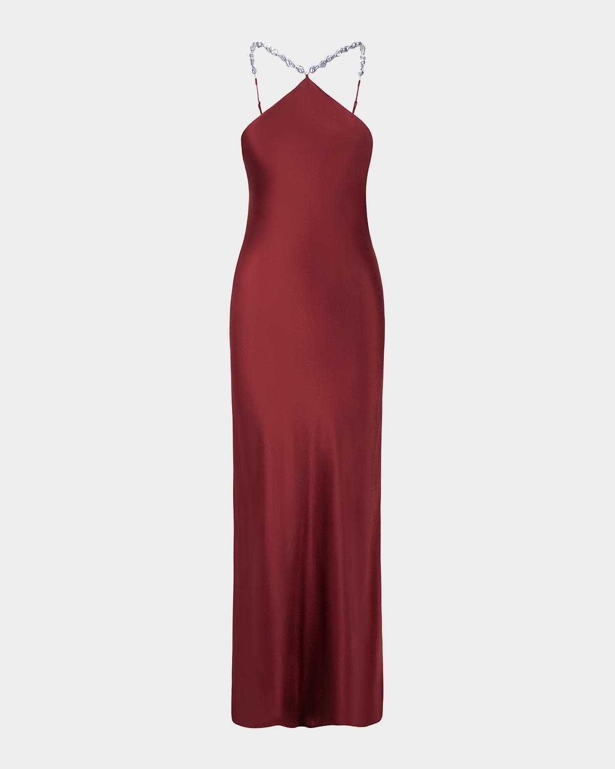 STAUD Cadence Satin Maxi Dress