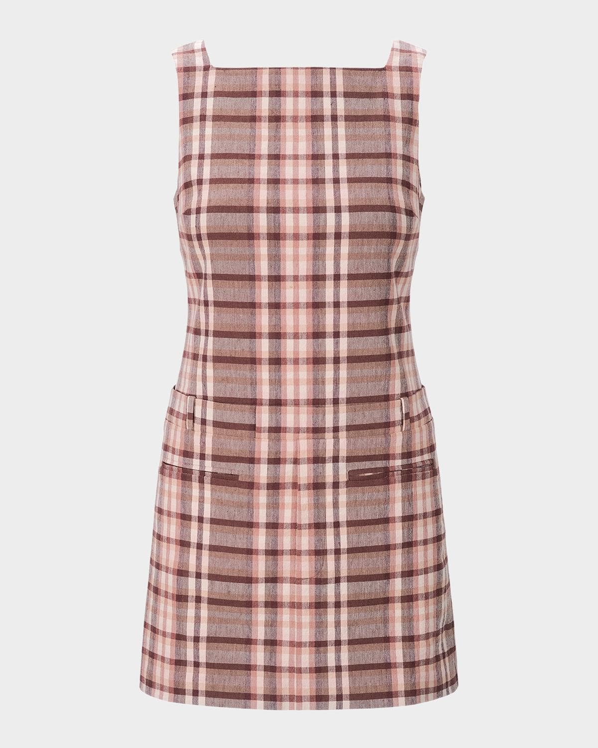 STAUD Shea Plaid Mini Dress