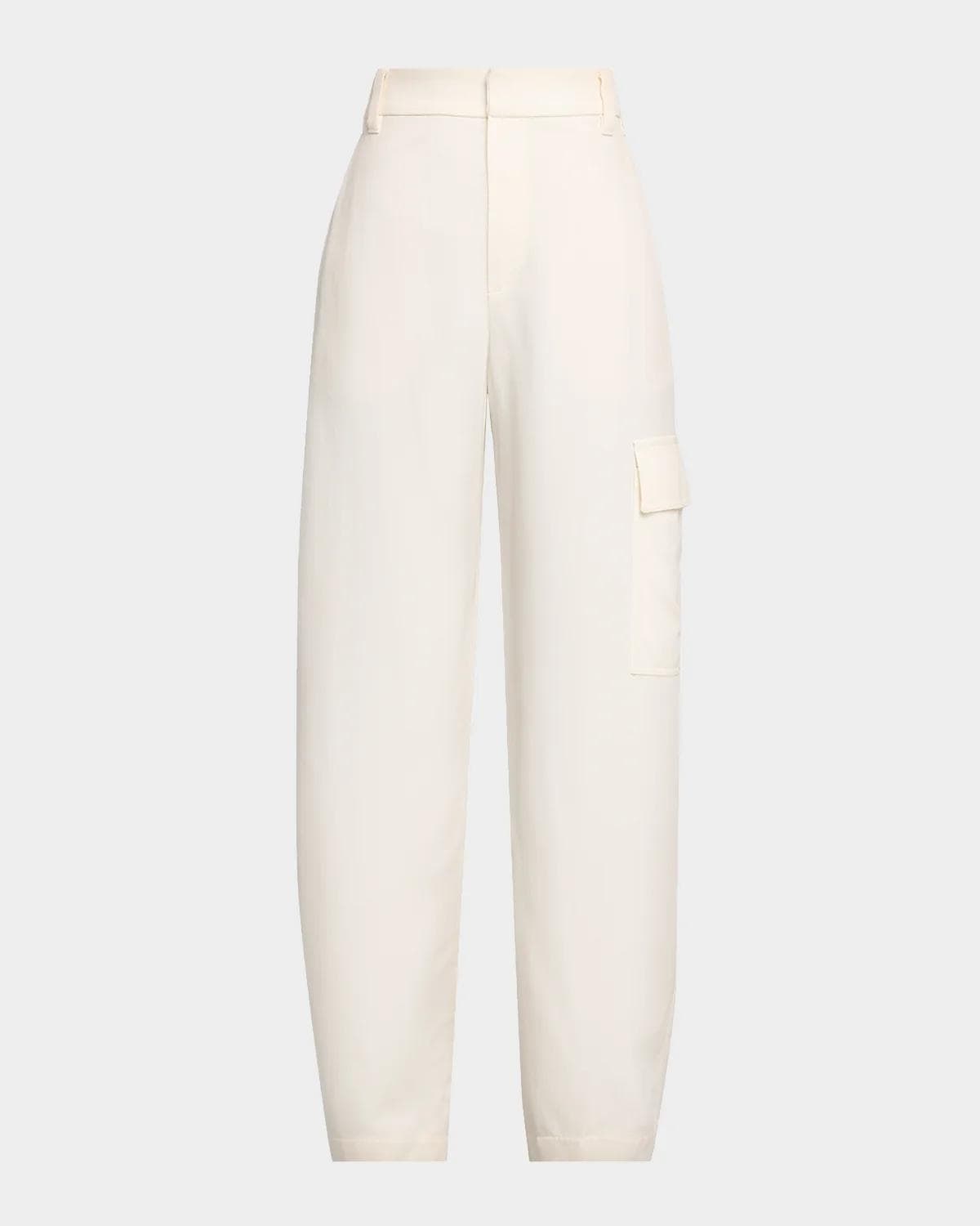 Brunello Cucinelli Fluid Wool Wide-Leg Cargo Pants