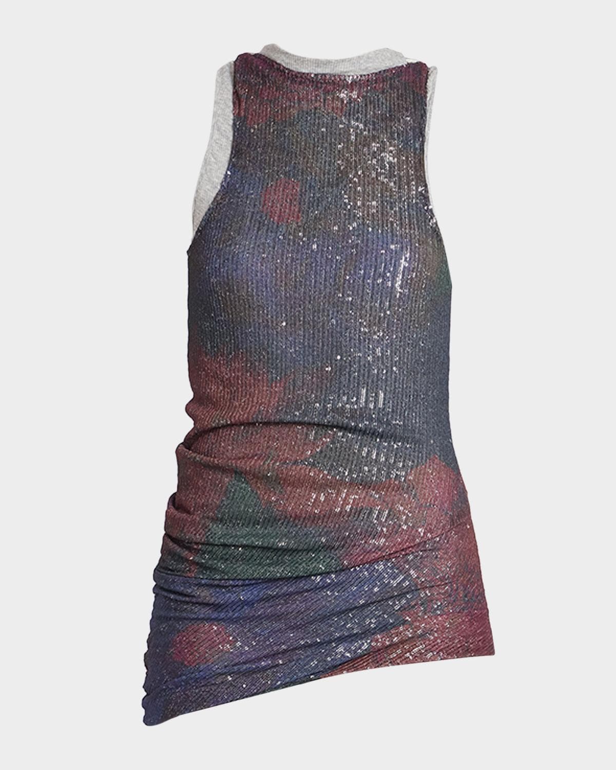 MM6 Maison Margiela Sleeveless Sequin Draped Top