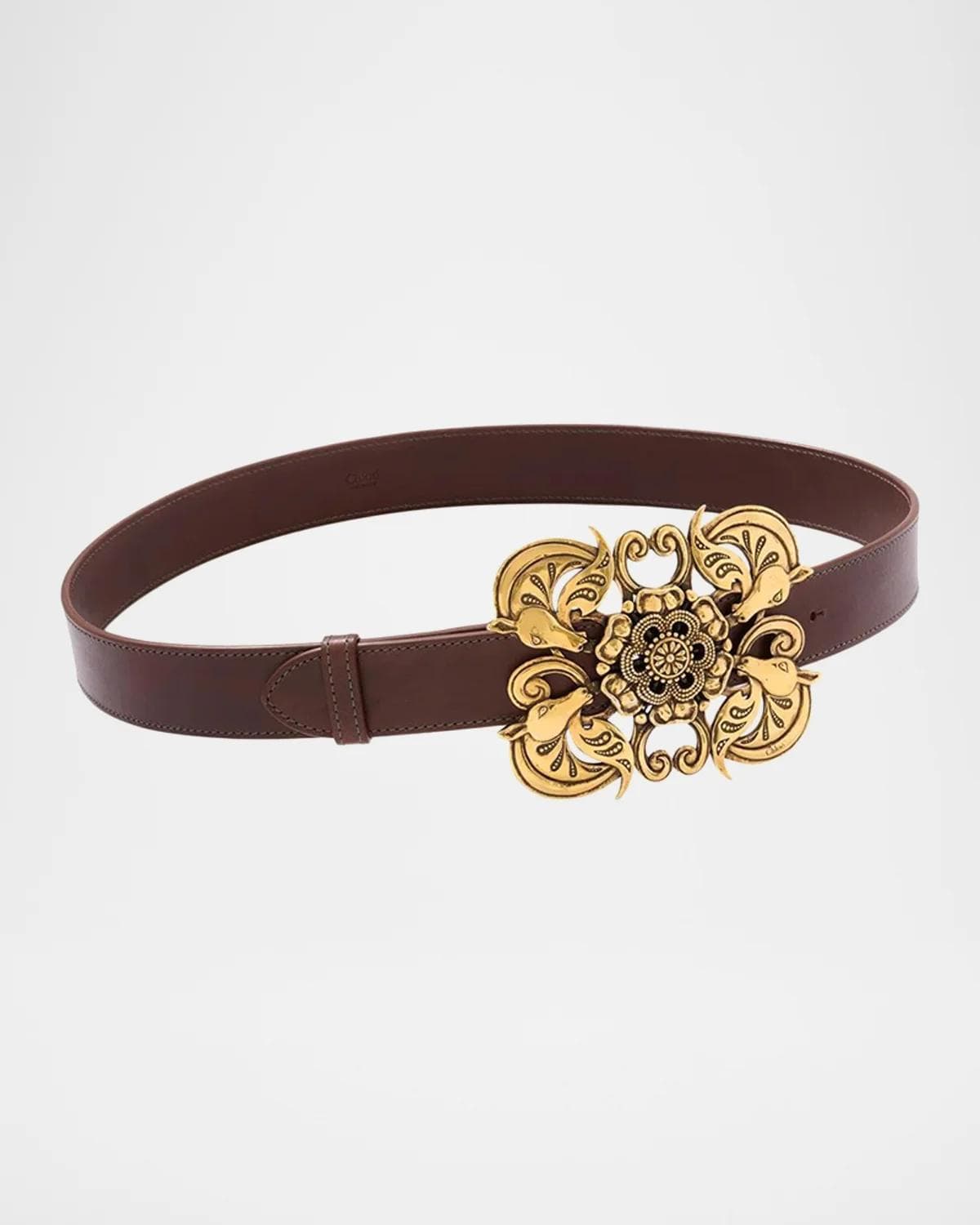 Chloe Men's Leather Medallion Belt