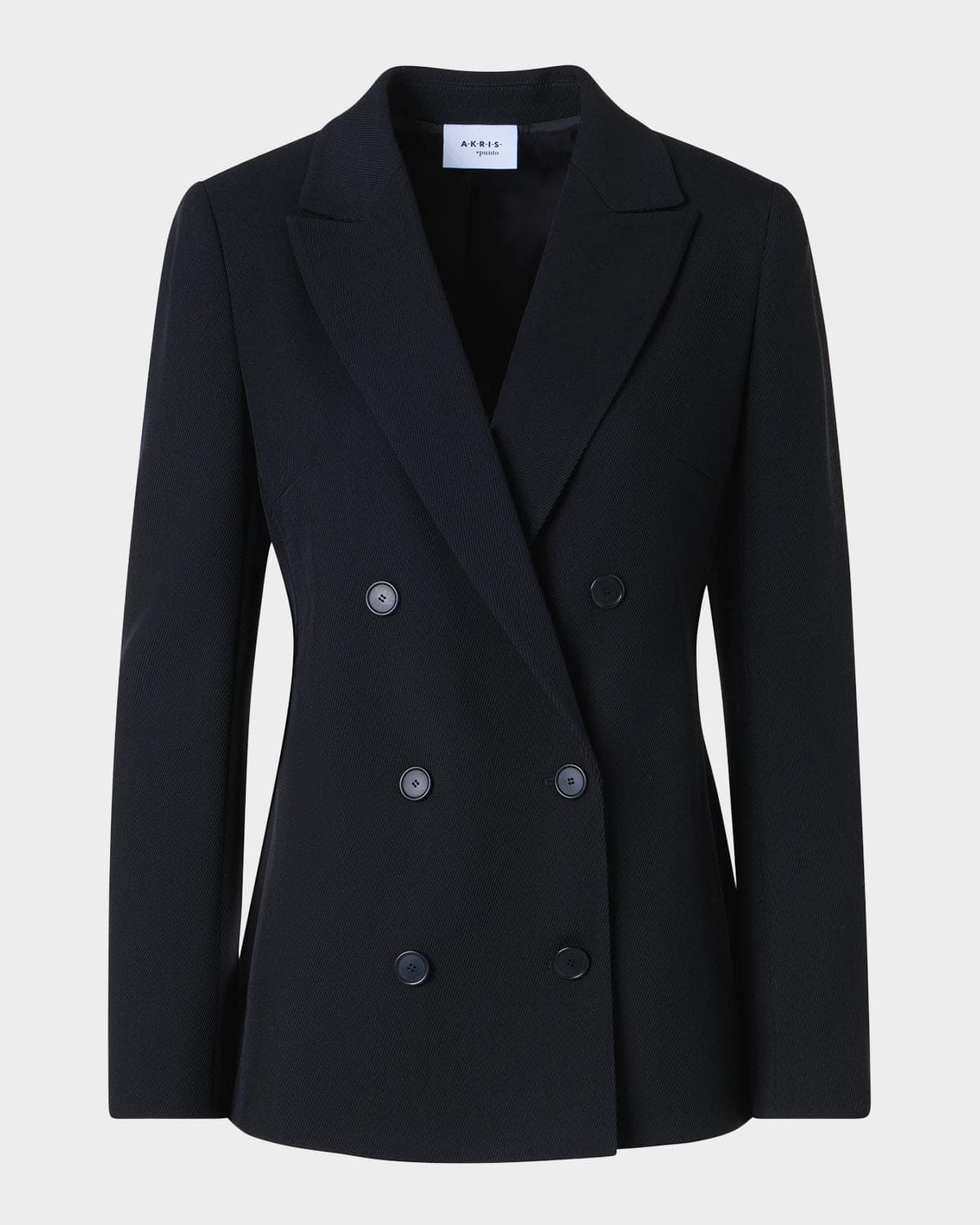 Akris punto Wool Tricotine Double-Breasted Jacket