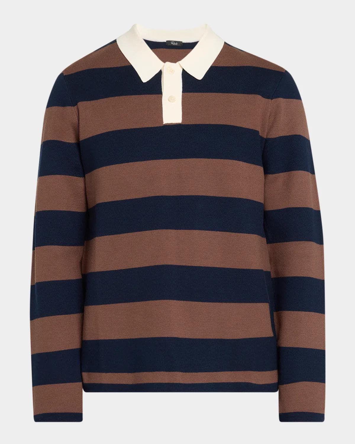 Rails Men's Luther Striped Cotton Rugby Polo Sweater