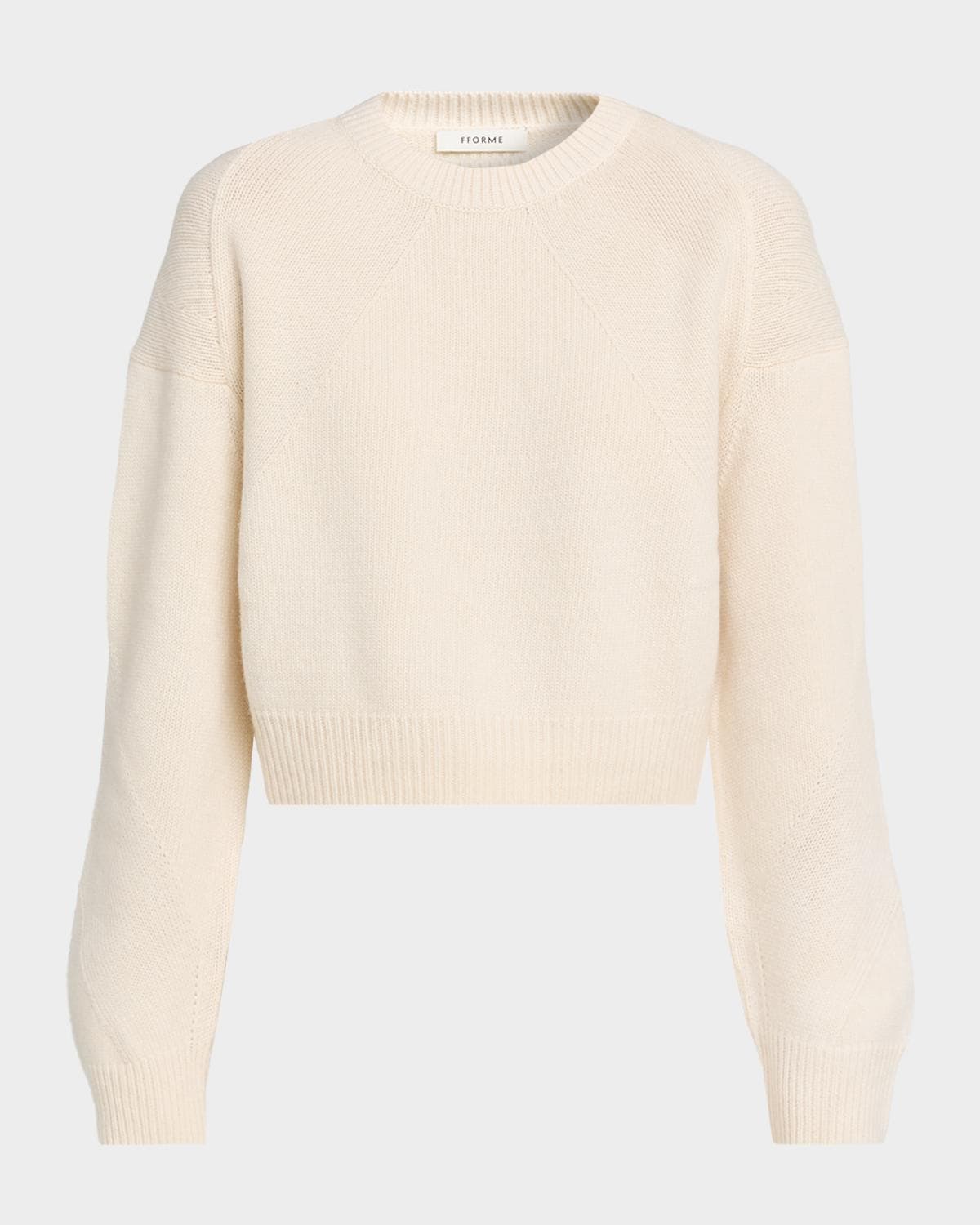 FForme Marcela Wool-Cashmere Crop Crewneck Sweater