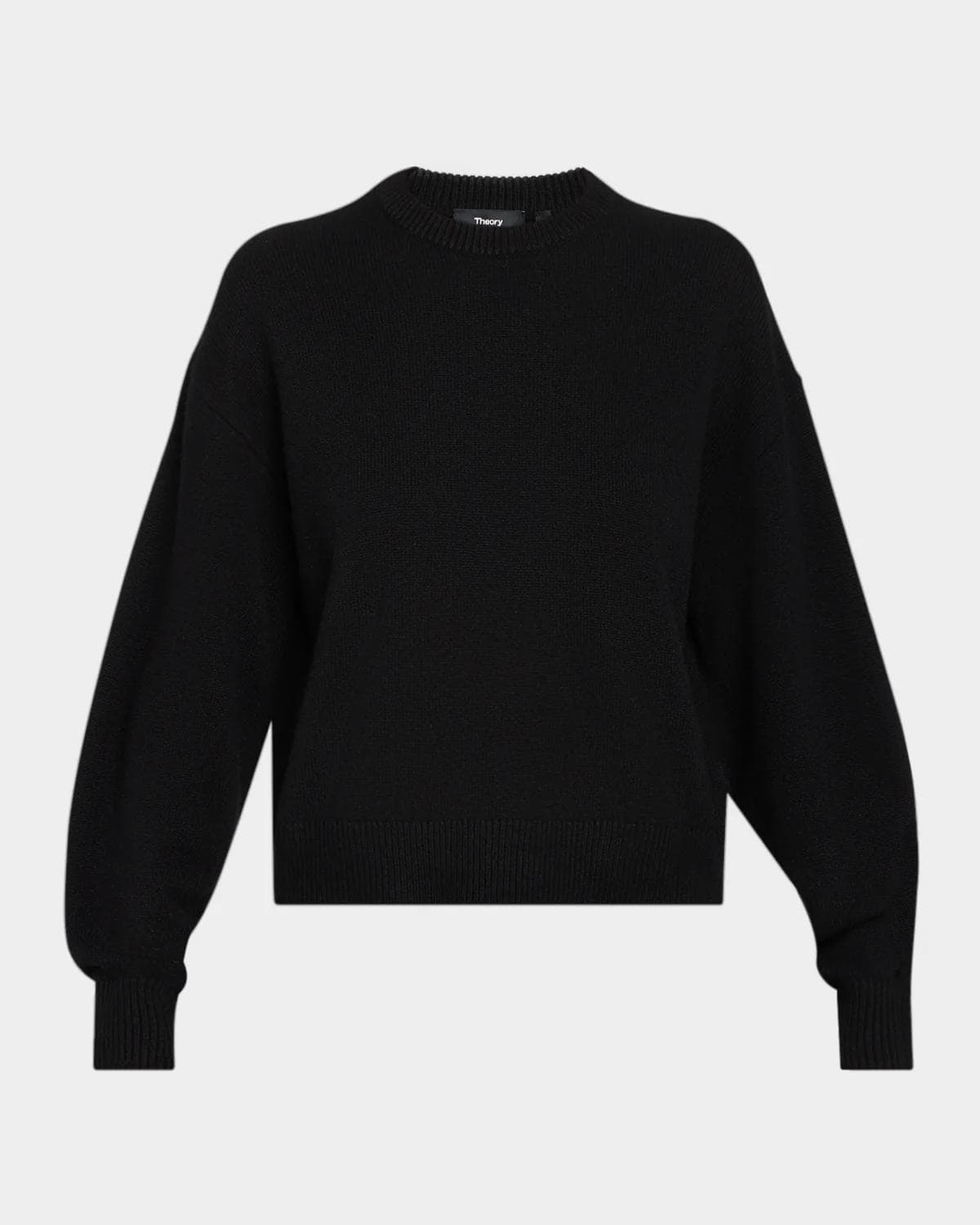 Theory Cashmere Cropped Crewneck Sweater