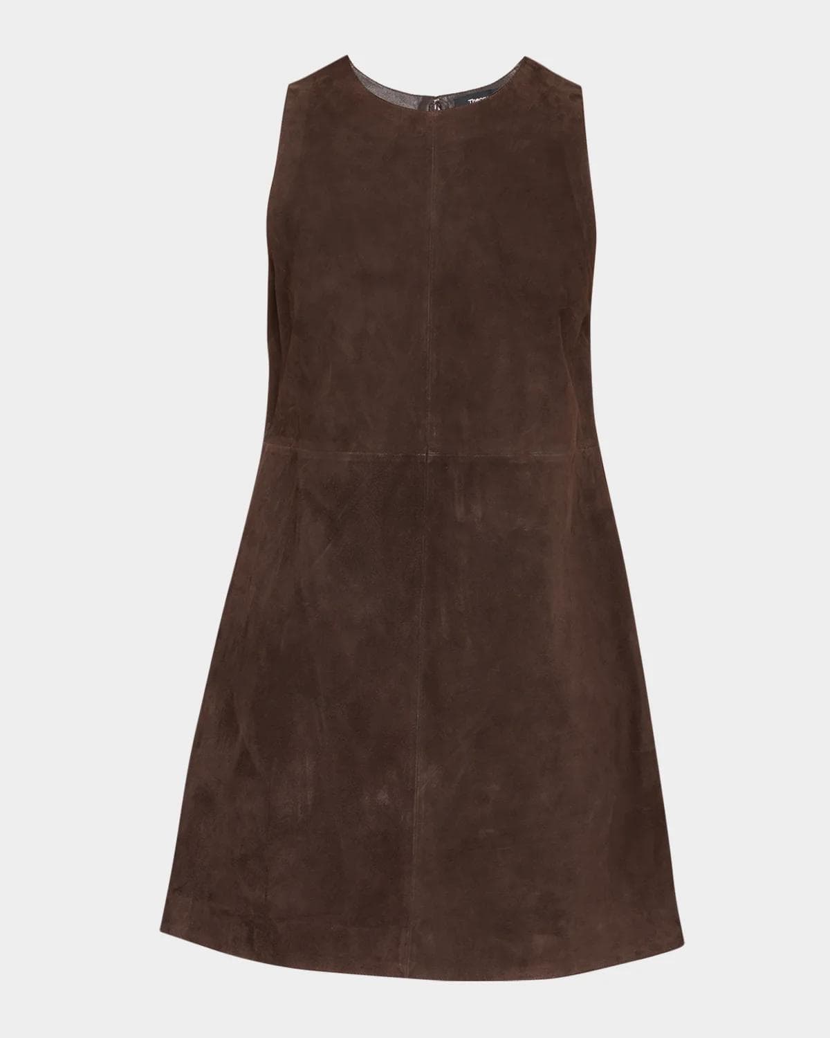 Theory Suede Sleeveless Mini A-Line Dress