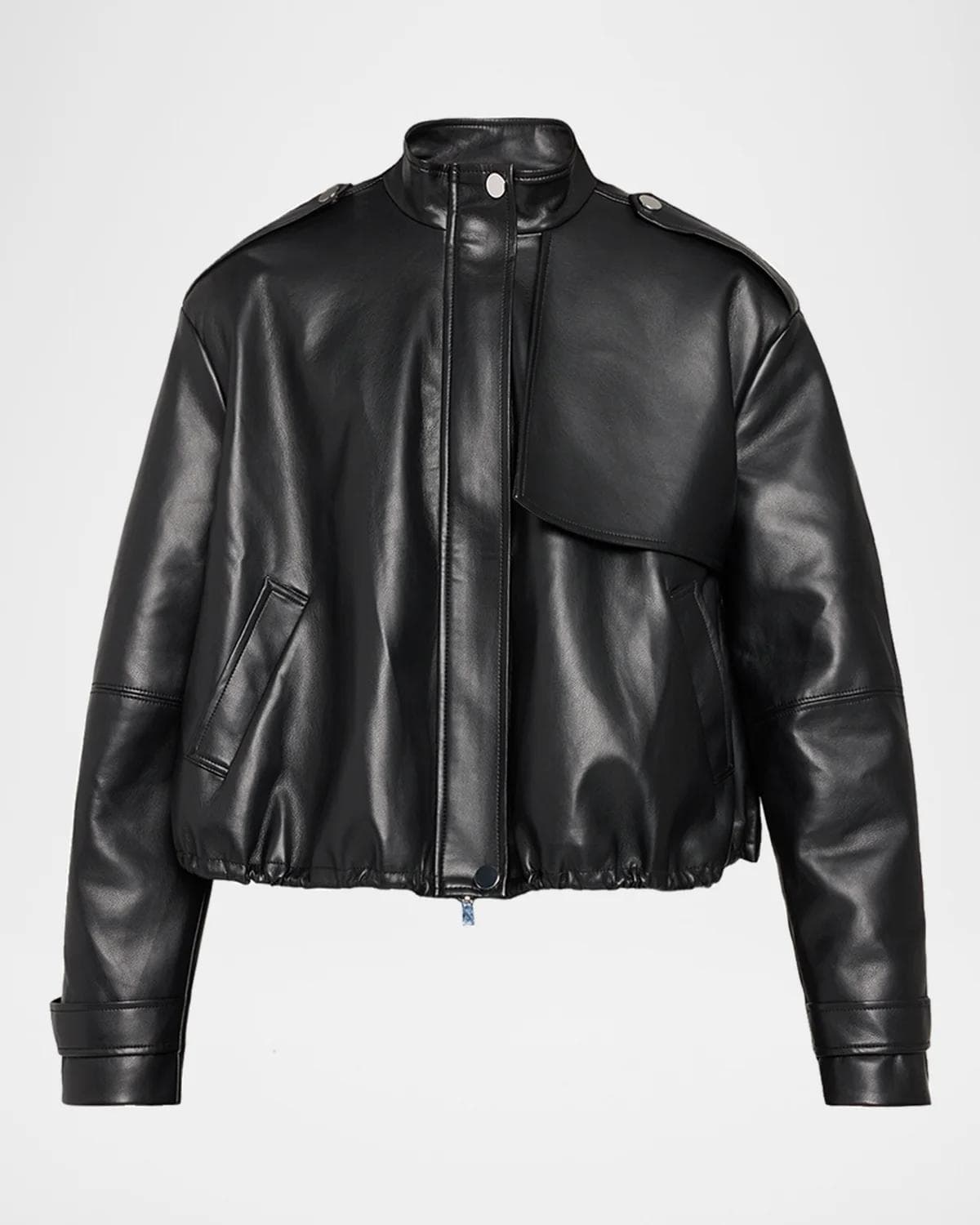 Toccin Alyssa Stand-Collar Faux Leather Jacket