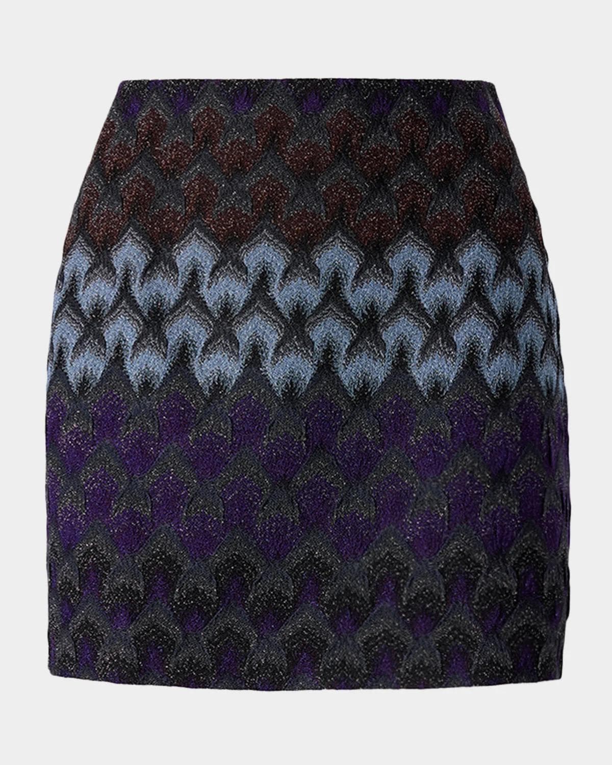 Missoni Metallic Lace Knit Mini Skirt