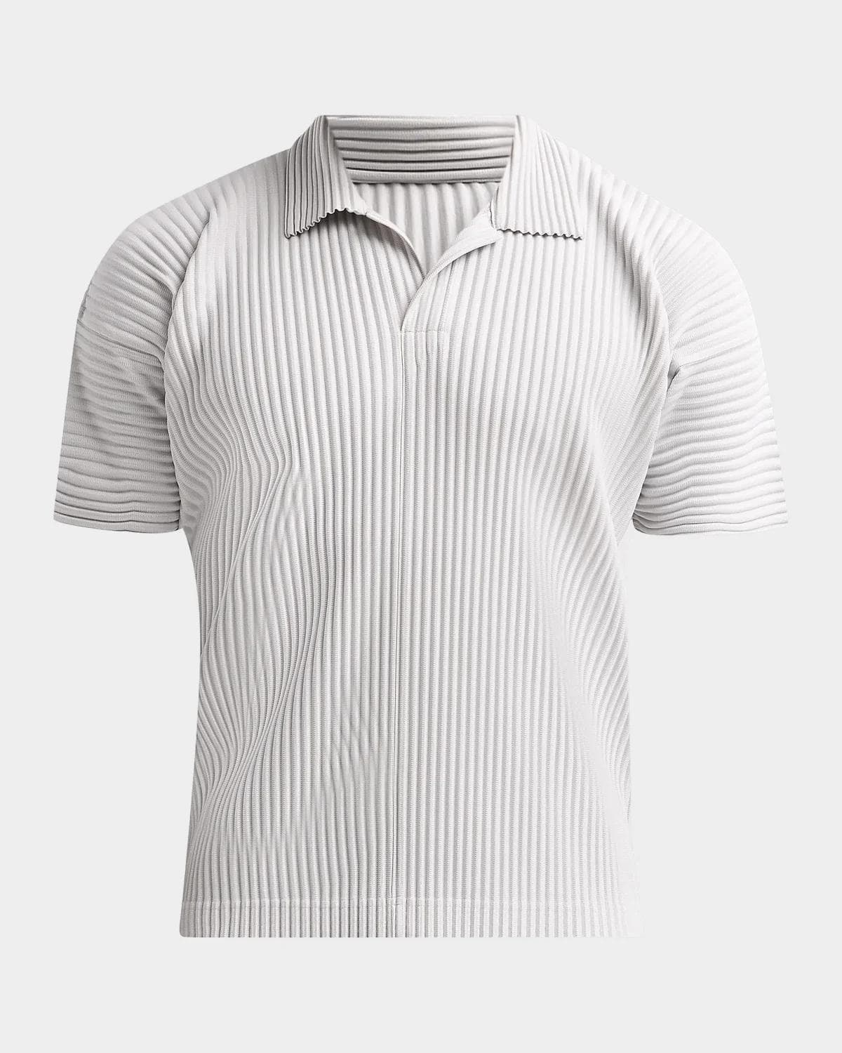 Homme Plissé Issey Miyake Pleated Knit Polo Shirt