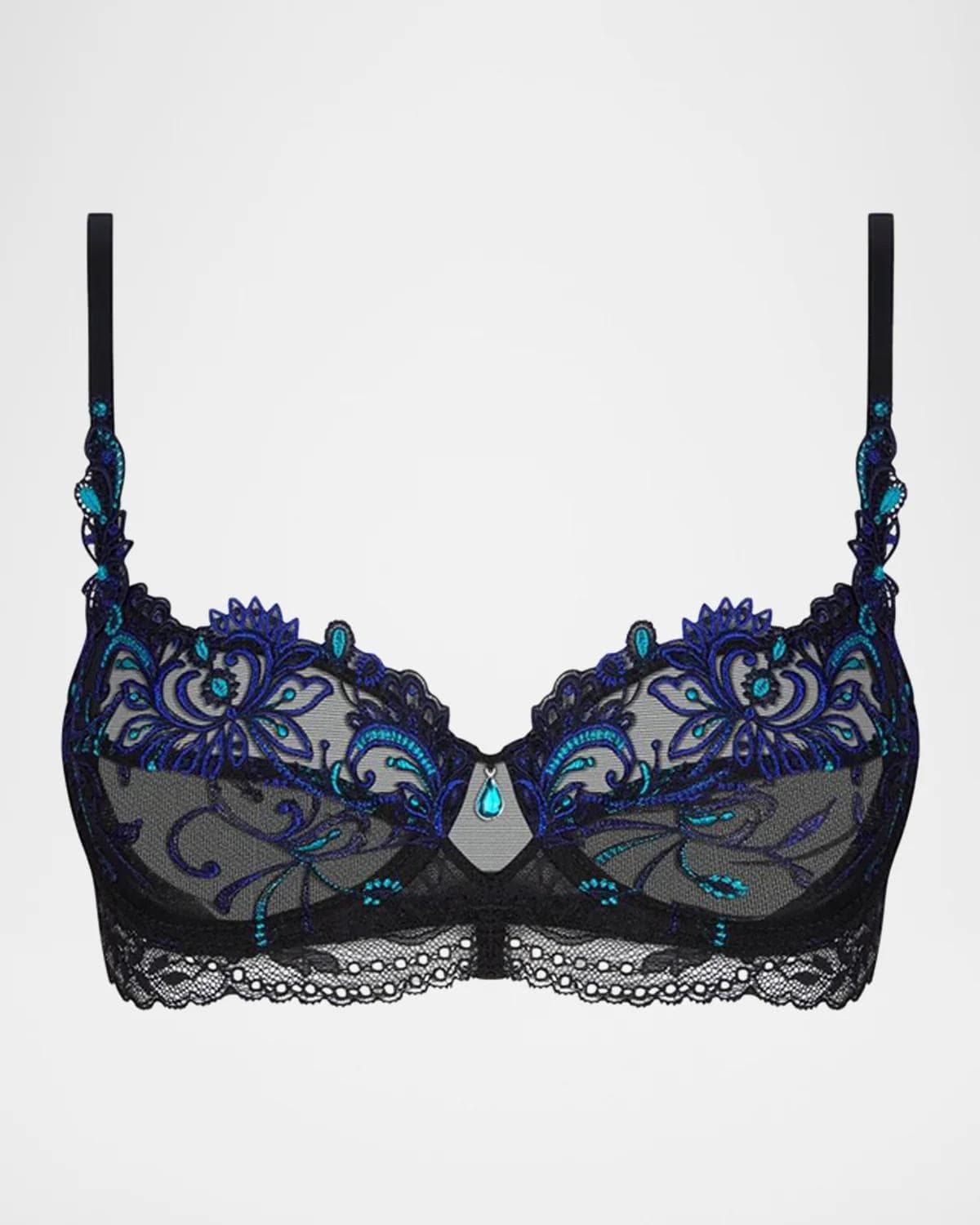 Lise Charmel Embroidered Lace-Trim Demi Bra