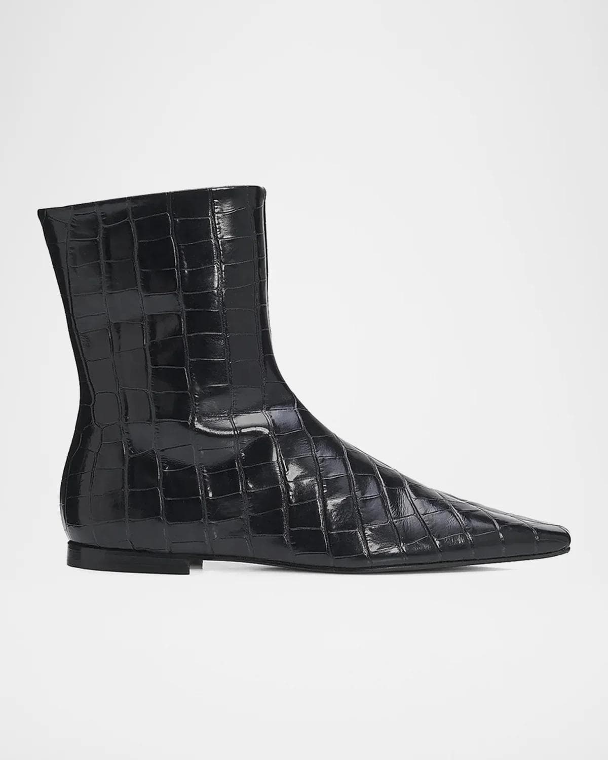 Toteme Croc-Embossed Leather Chelsea Boots