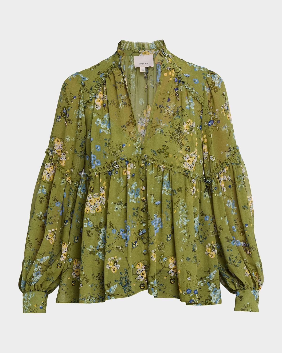 Cinq à Sept Windswept Floral Blouse