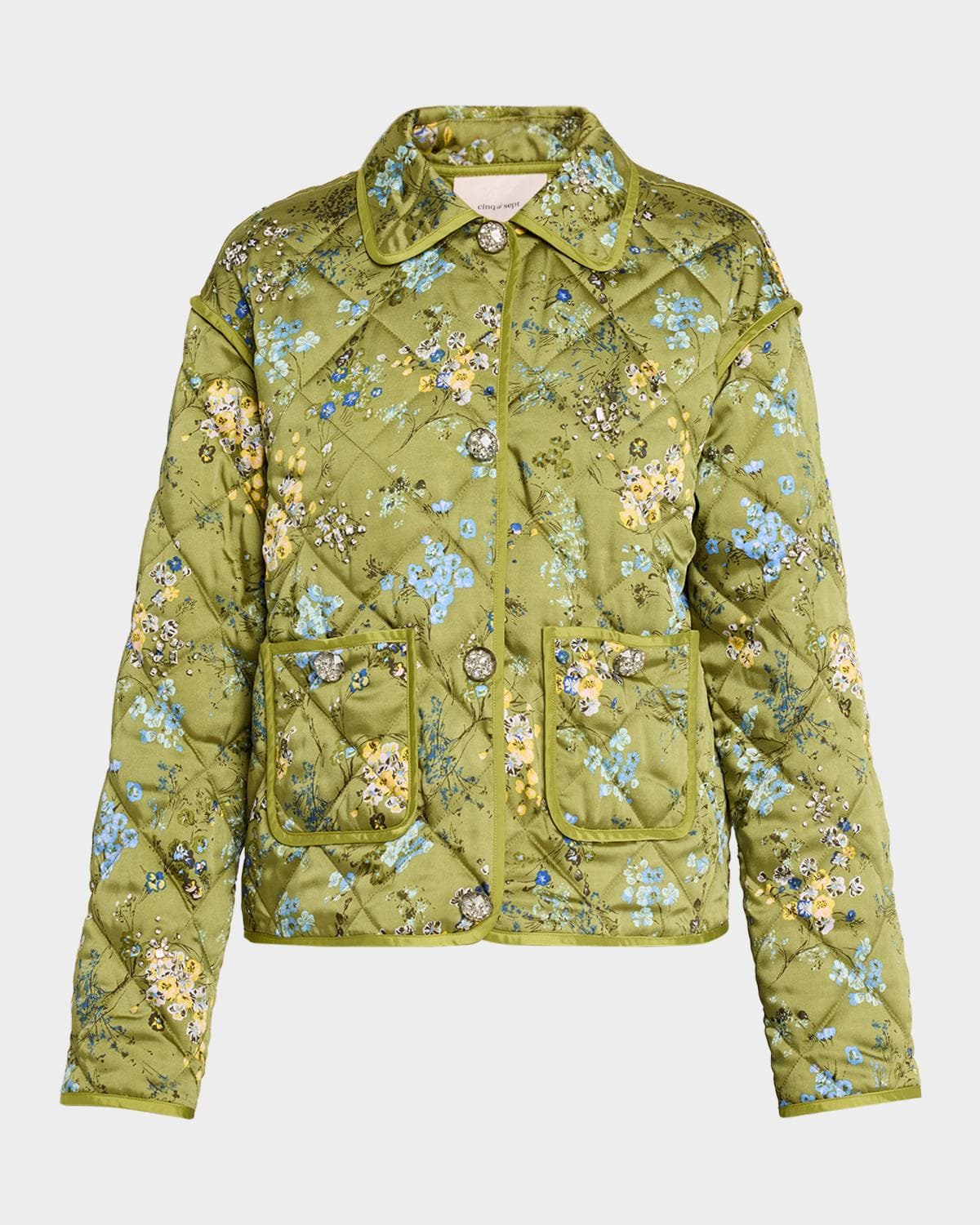 Cinq à Sept Windswept Floral Quilted Jacket