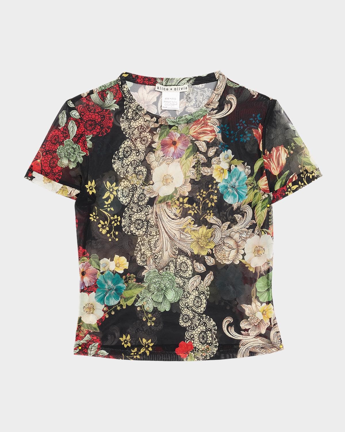 ALICE + OLIVIA Tess Crewneck Tee