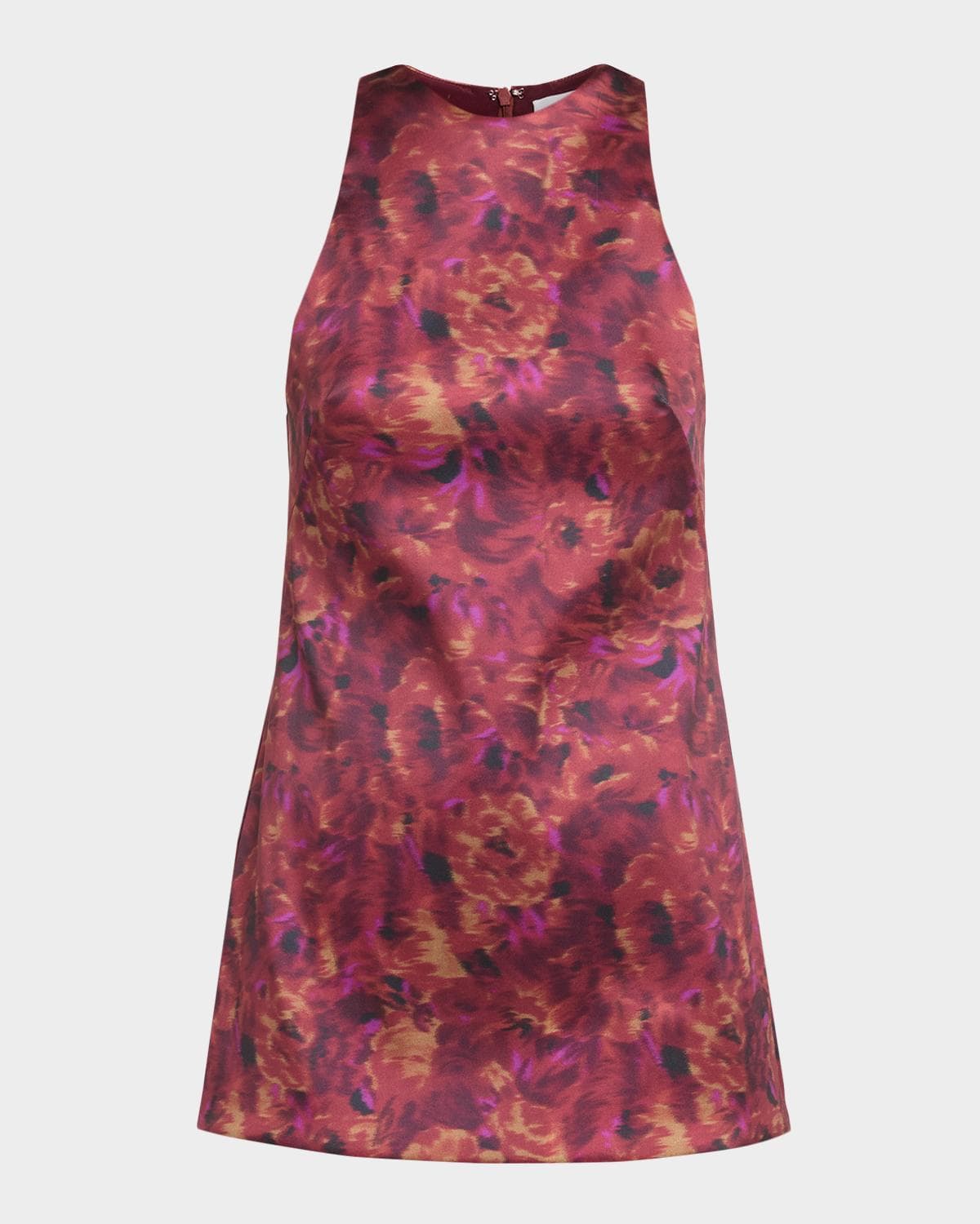 Brandon Maxwell Joelle Sleeveless Floral-Print Mini Dress