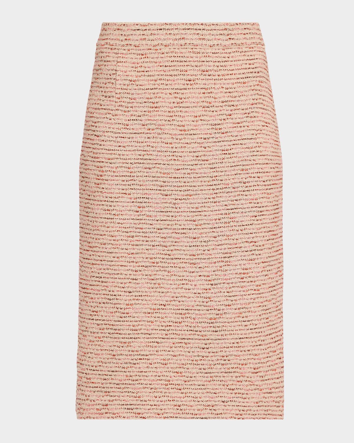 Misook Ribbon Tweed Knit Straight Skirt
