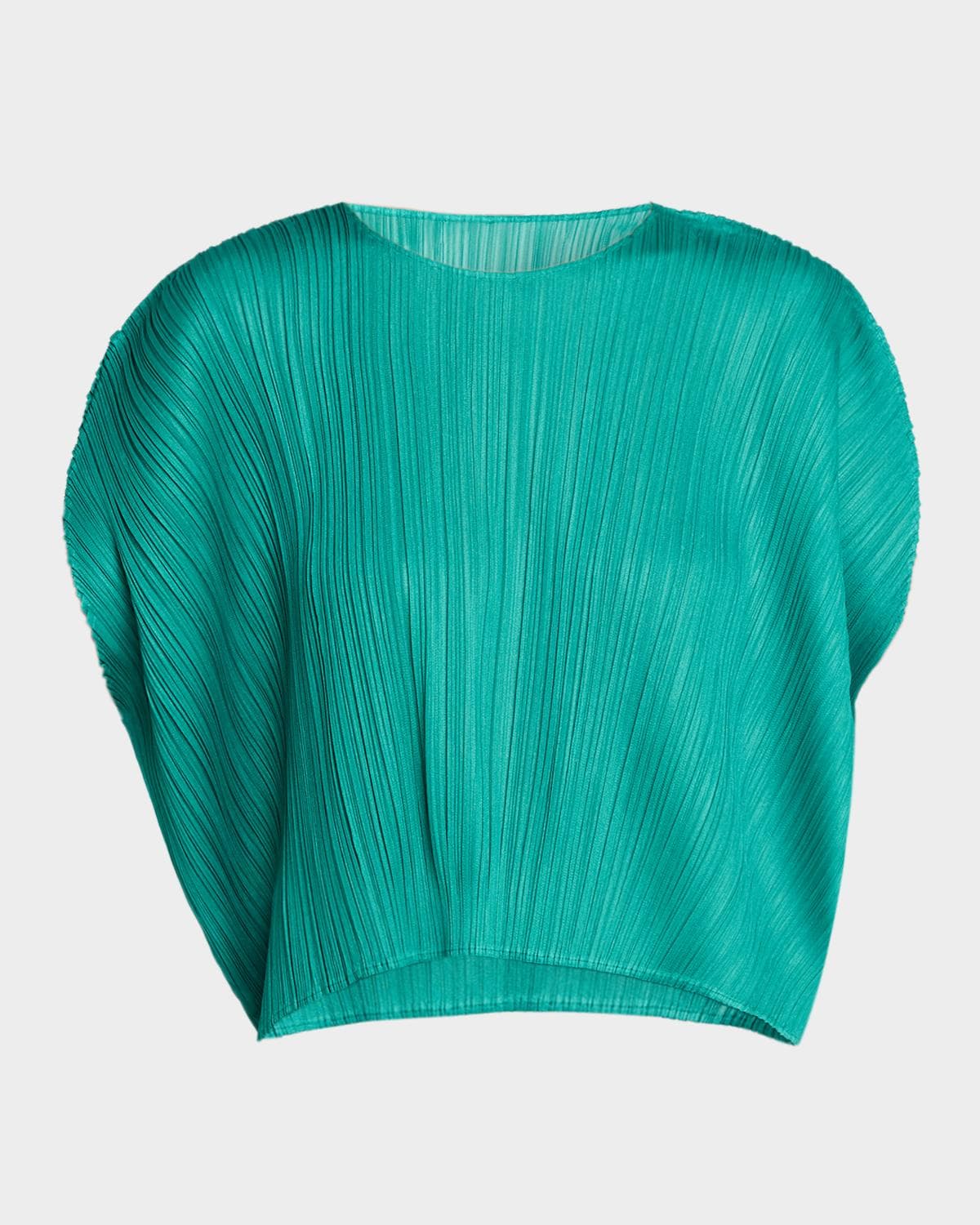 Issey Miyake Monthly Colors: July Pleats Short-Sleeve Top