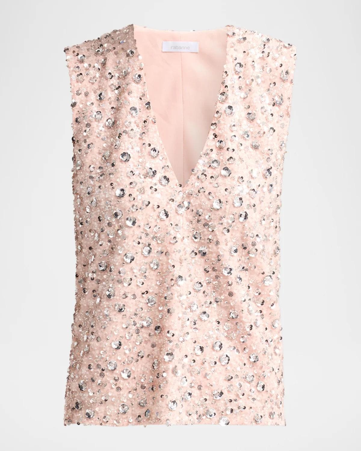 Rabanne Embellished V-Neck Top