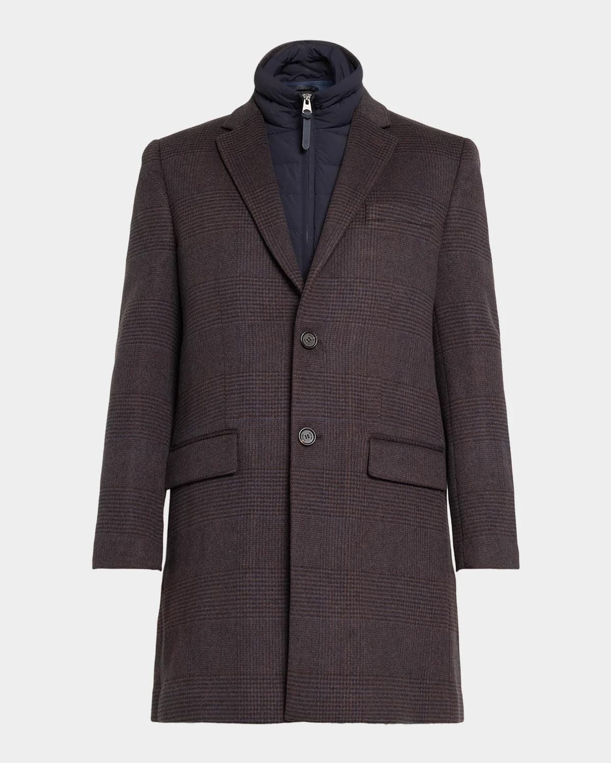 Mackage Men's Emmanuel Double-Face Wool Check Shirt Jacket