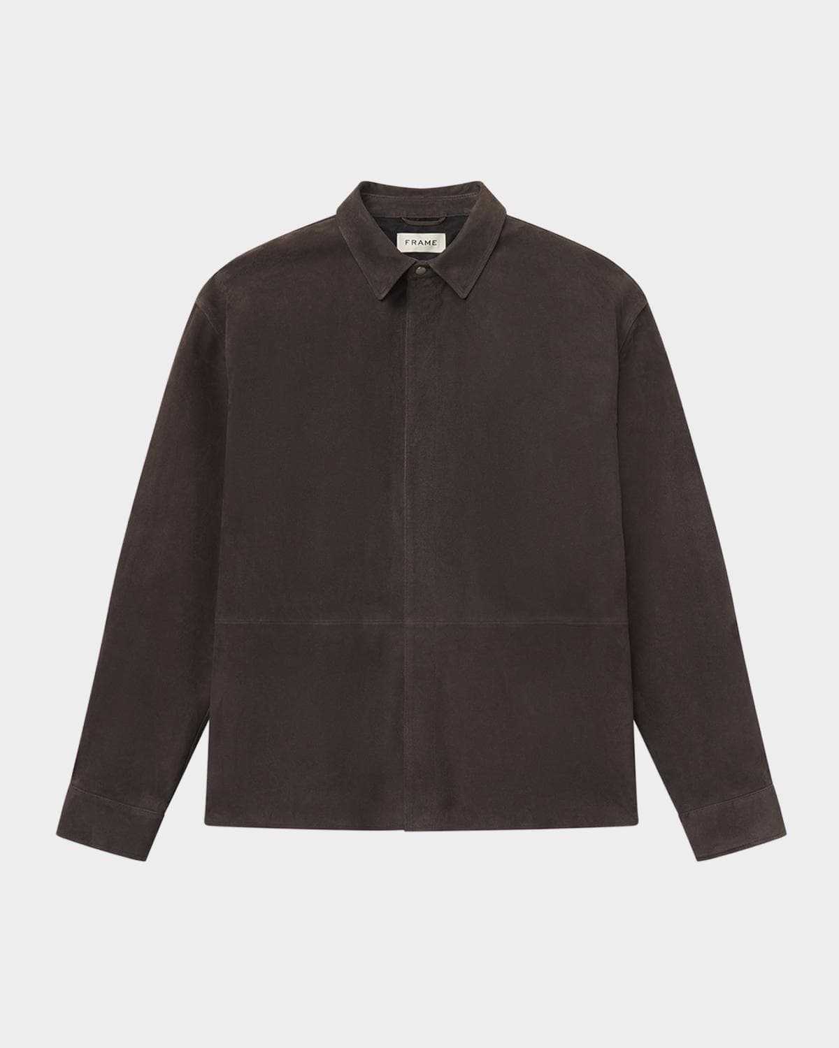 FRAME Men's Suede Snap-Front Shirt