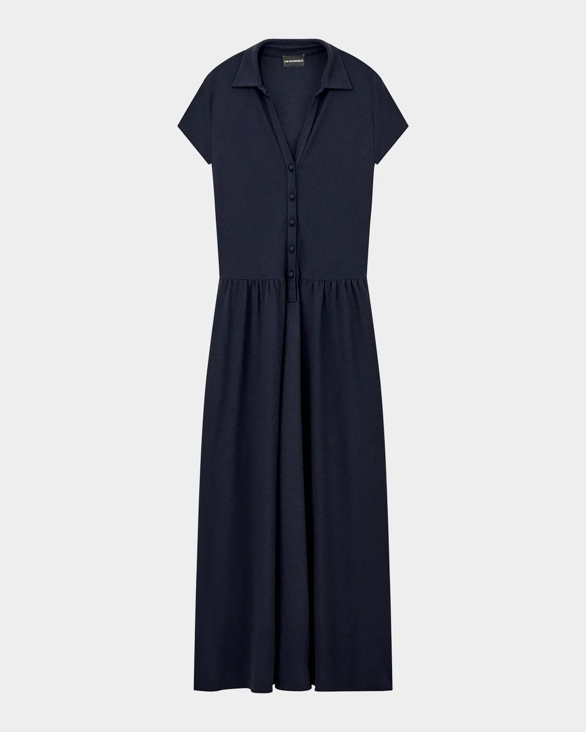 Emporio Armani Drop-Waist Midi Polo Dress