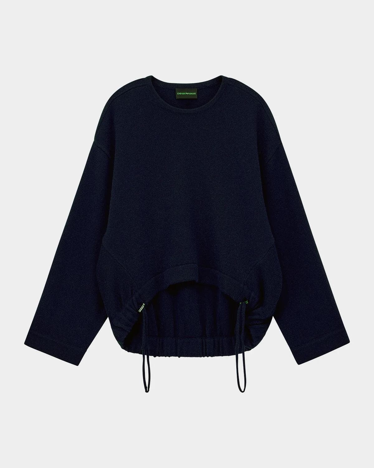 Emporio Armani Drawstring Virgin Wool-Cashmere Sweater