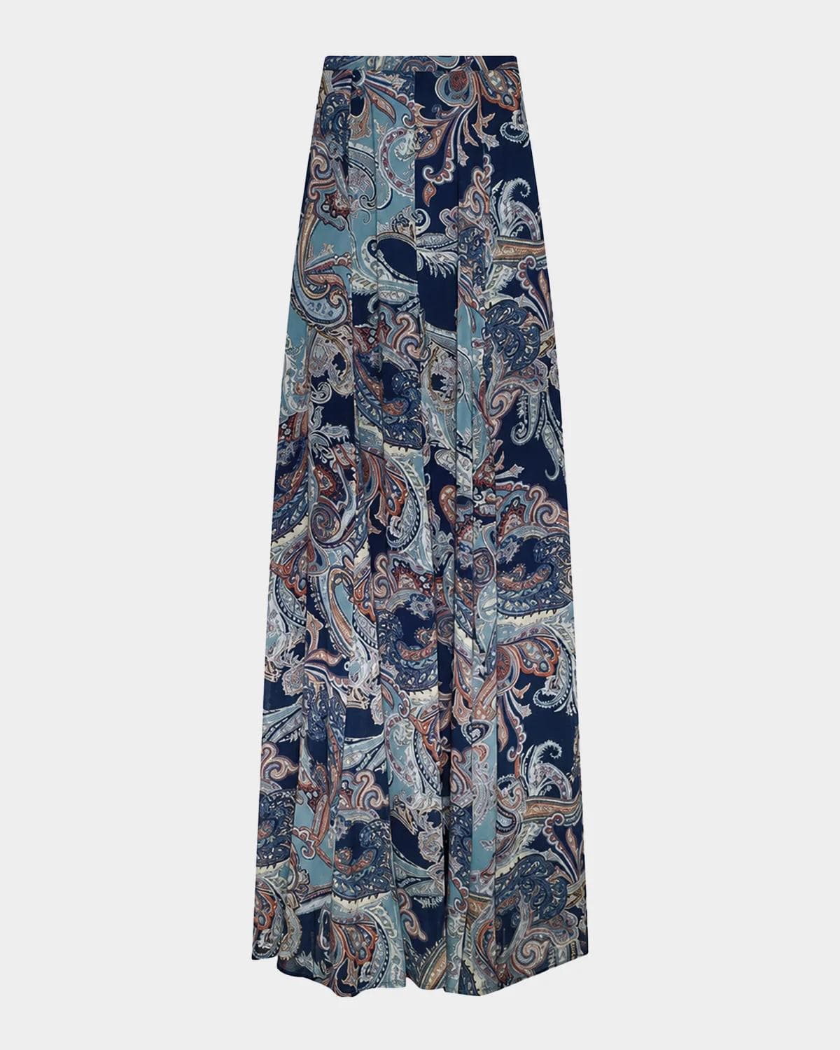 L 'AGENCE Patricia Paisley Maxi Skirt