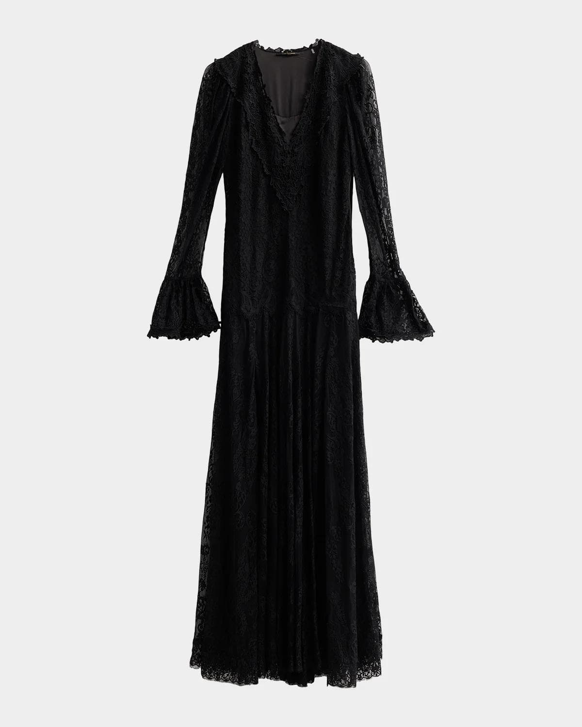 Kobi Halperin Tori Lace-Trim Lace Maxi Dress