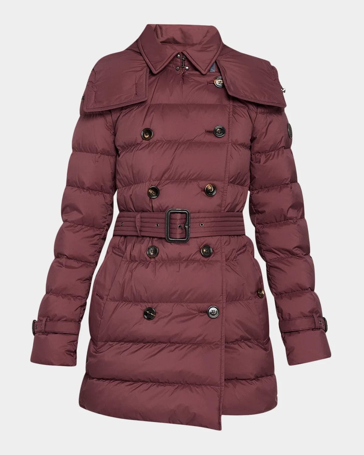 Burberry Audley Mid-Length Nylon Puffer Coat