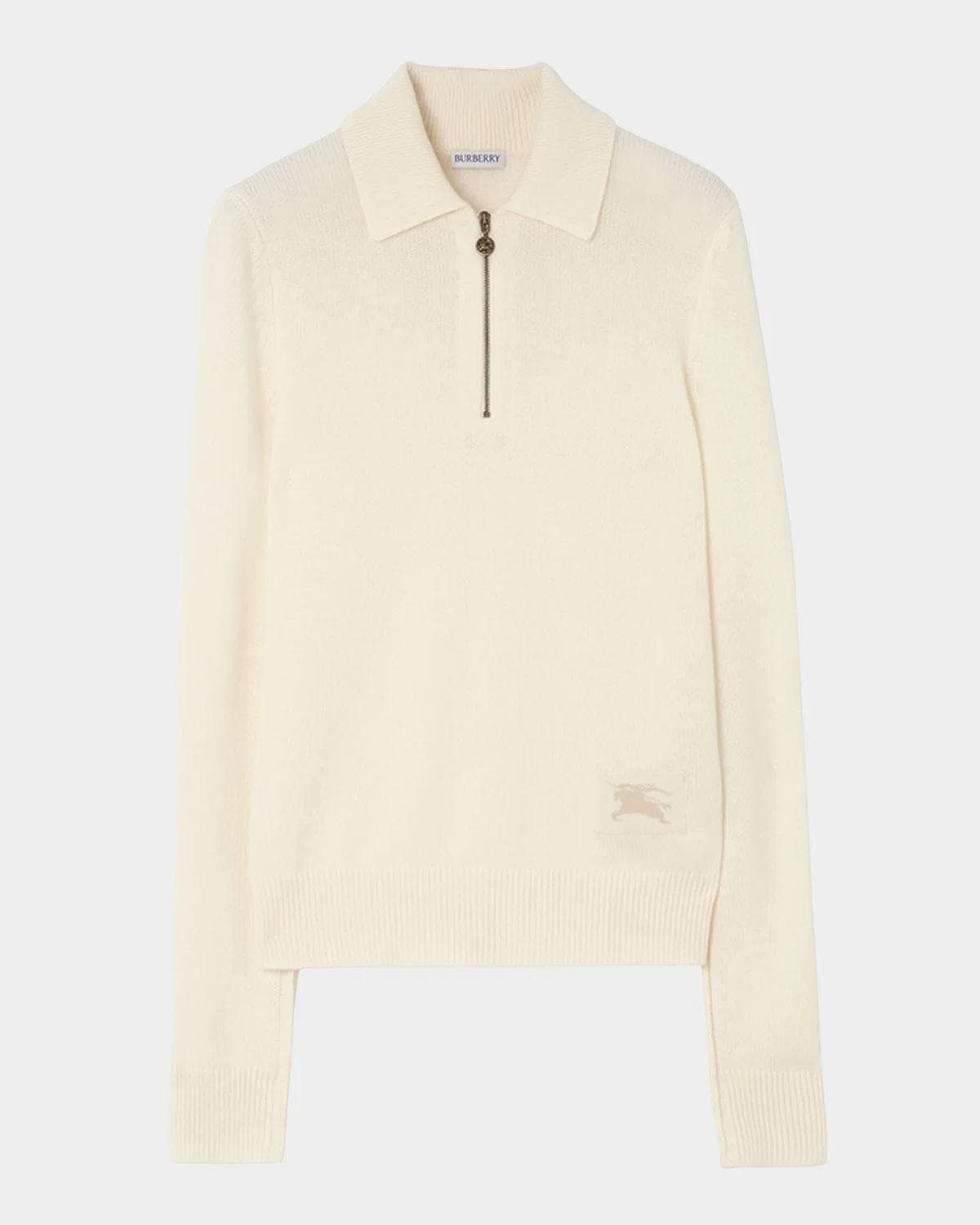 Burberry Cait Cashmere Quarter-Zip Sweater