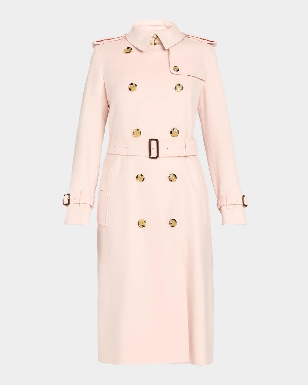 Burberry Kensington Double-Breasted Trench Coat in Brushed Cashmere