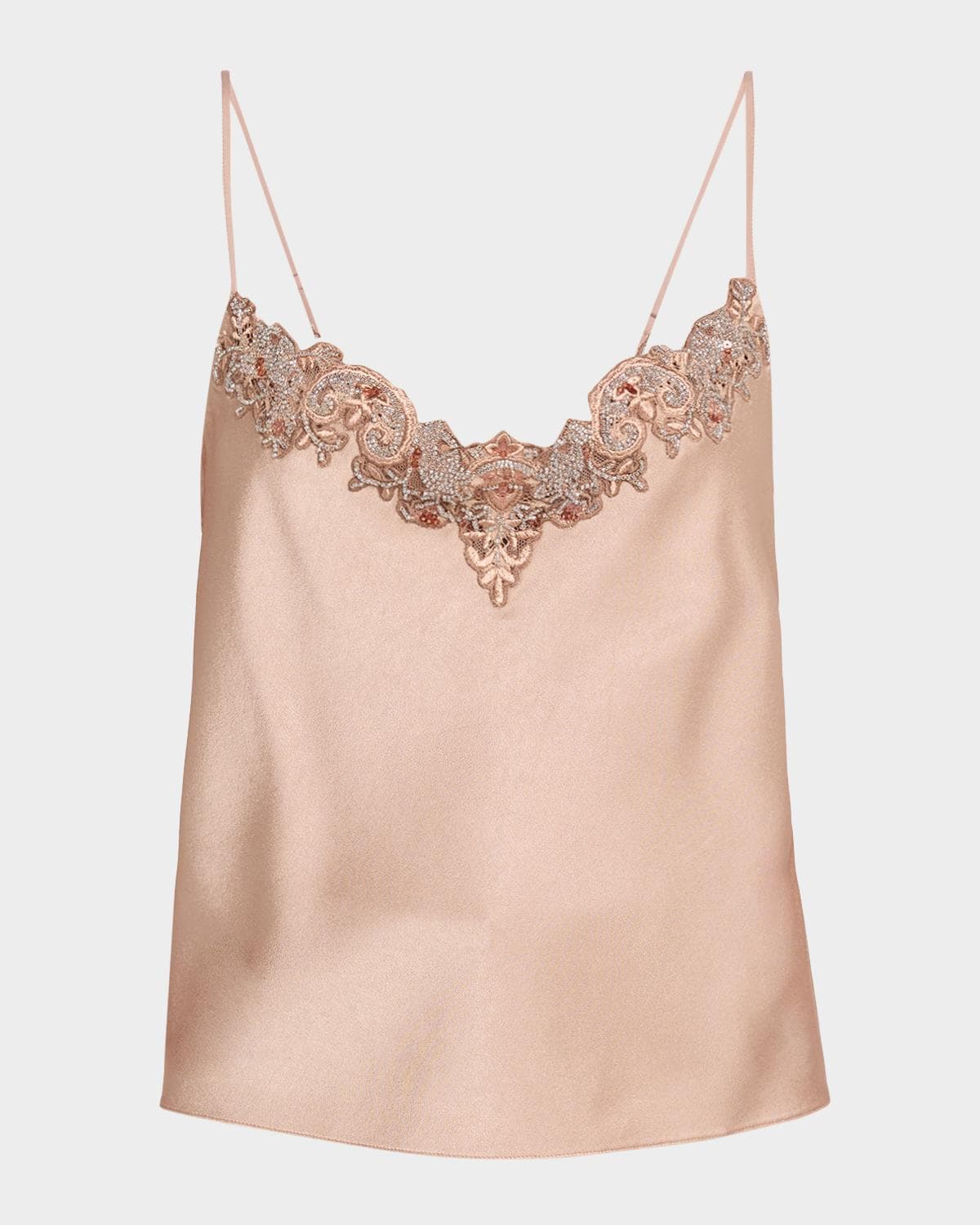 Kobi Halperin Lace-Accented Silk Top