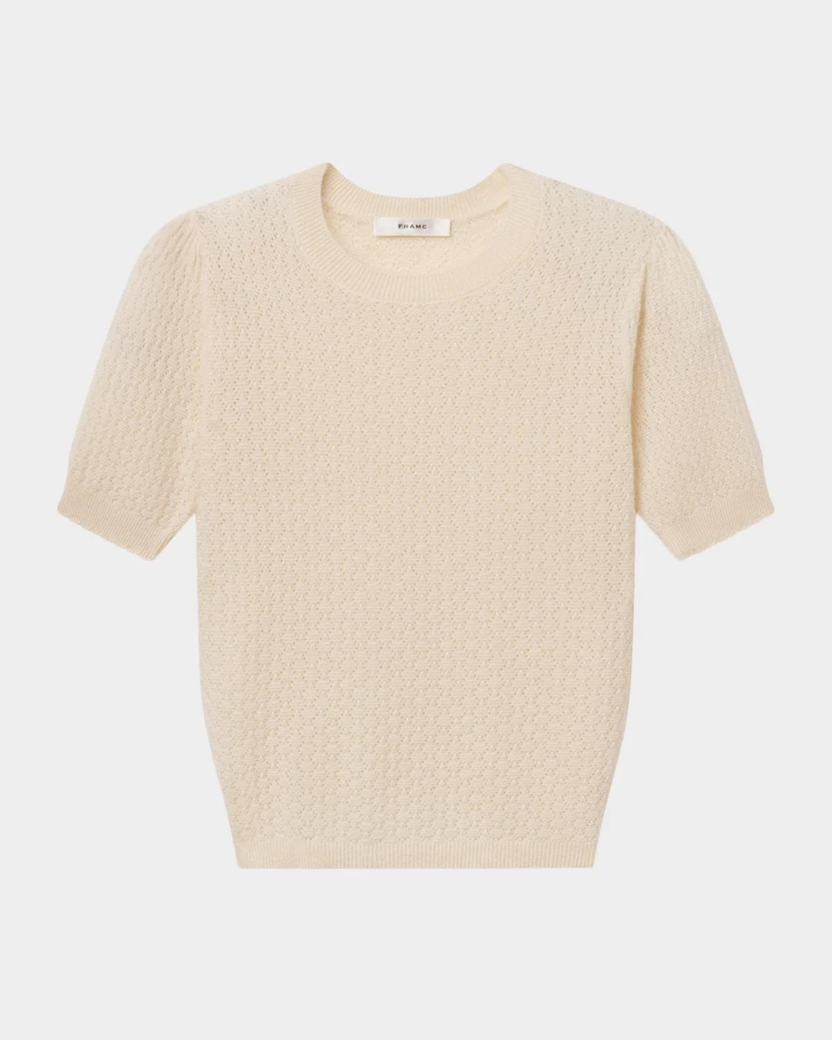 FRAME The Gathered Honeycomb Cashmere Sweater