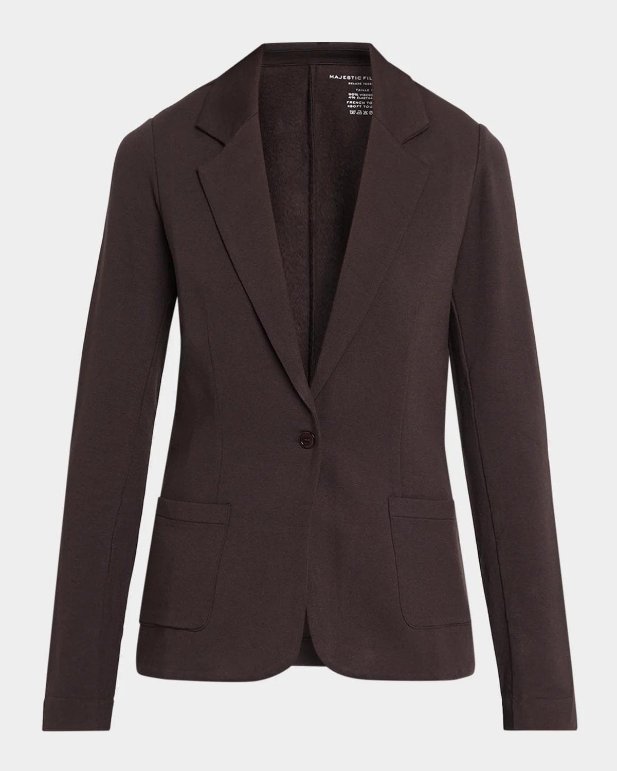 Majestic Filatures French Terry Single-Button Blazer