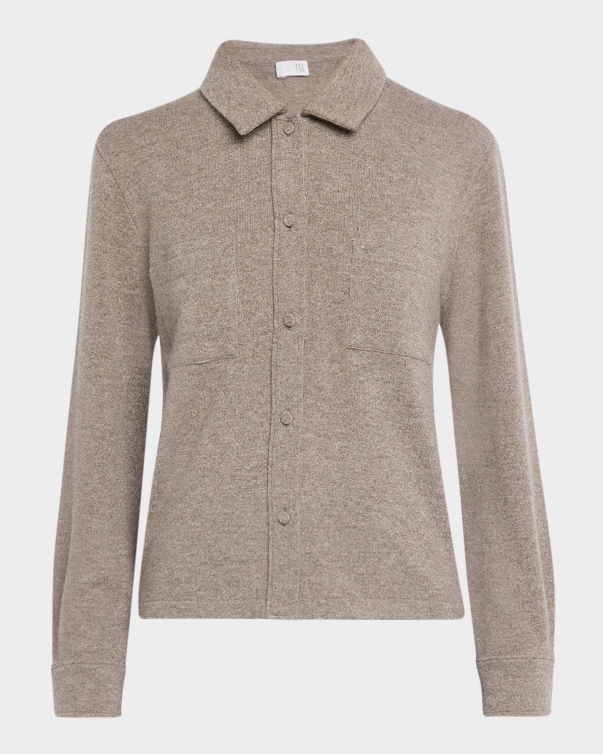 TSE Cashmere Cashmere Button-Front Shirt