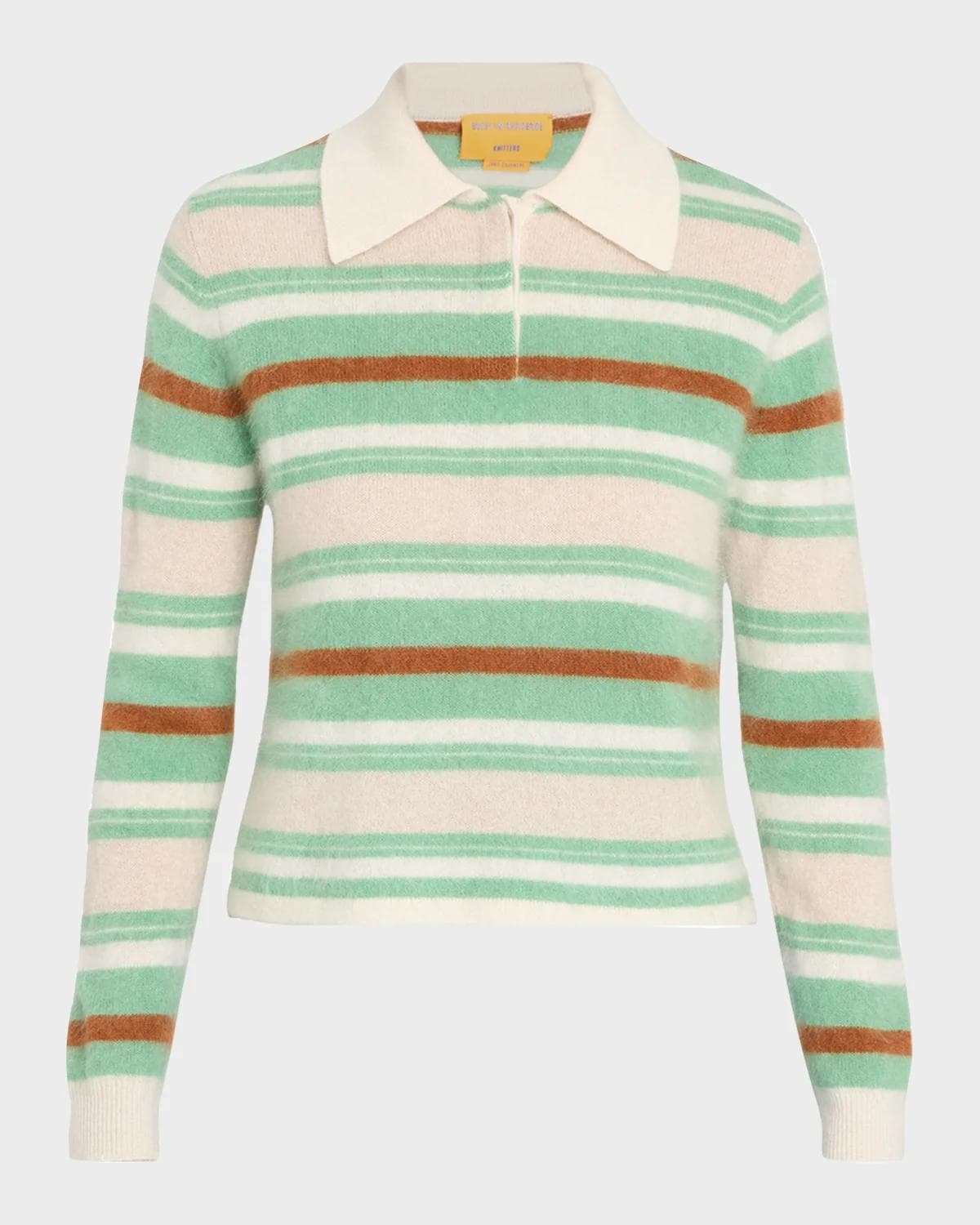 Guest in Residence Grizzly Cashmere Crop Rugby Sweater · SMALL