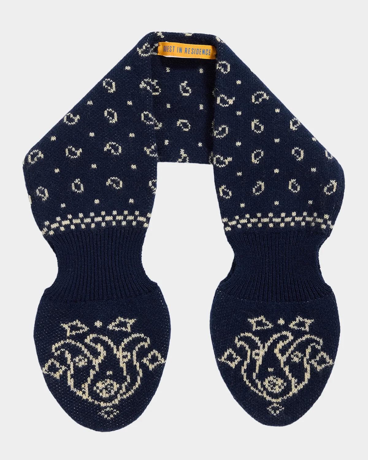 Guest in Residence Bandana Bowtie Wool-Cashmere Scarf