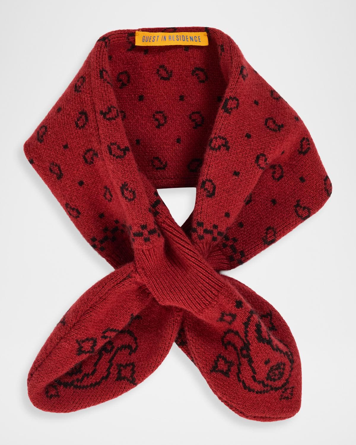 Guest in Residence Bandana Bowtie Wool-Cashmere Scarf