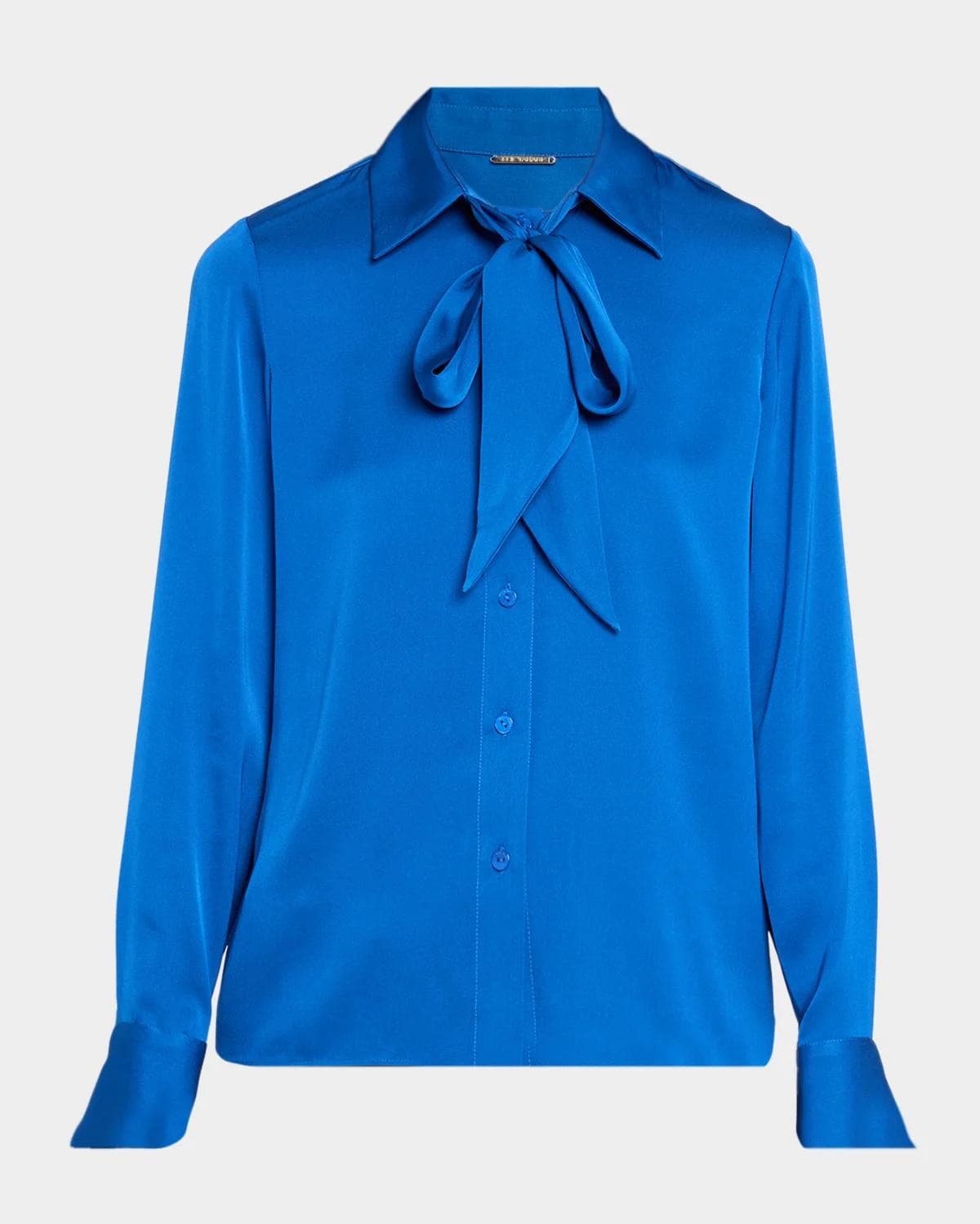 Elie Tahari Solana Stretch-Silk Tieneck Blouse