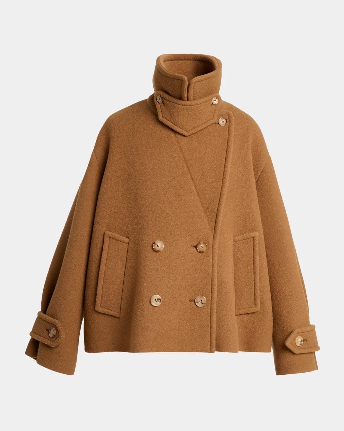 Chloe Virgin Wool-Blend Double-Breasted Peacoat