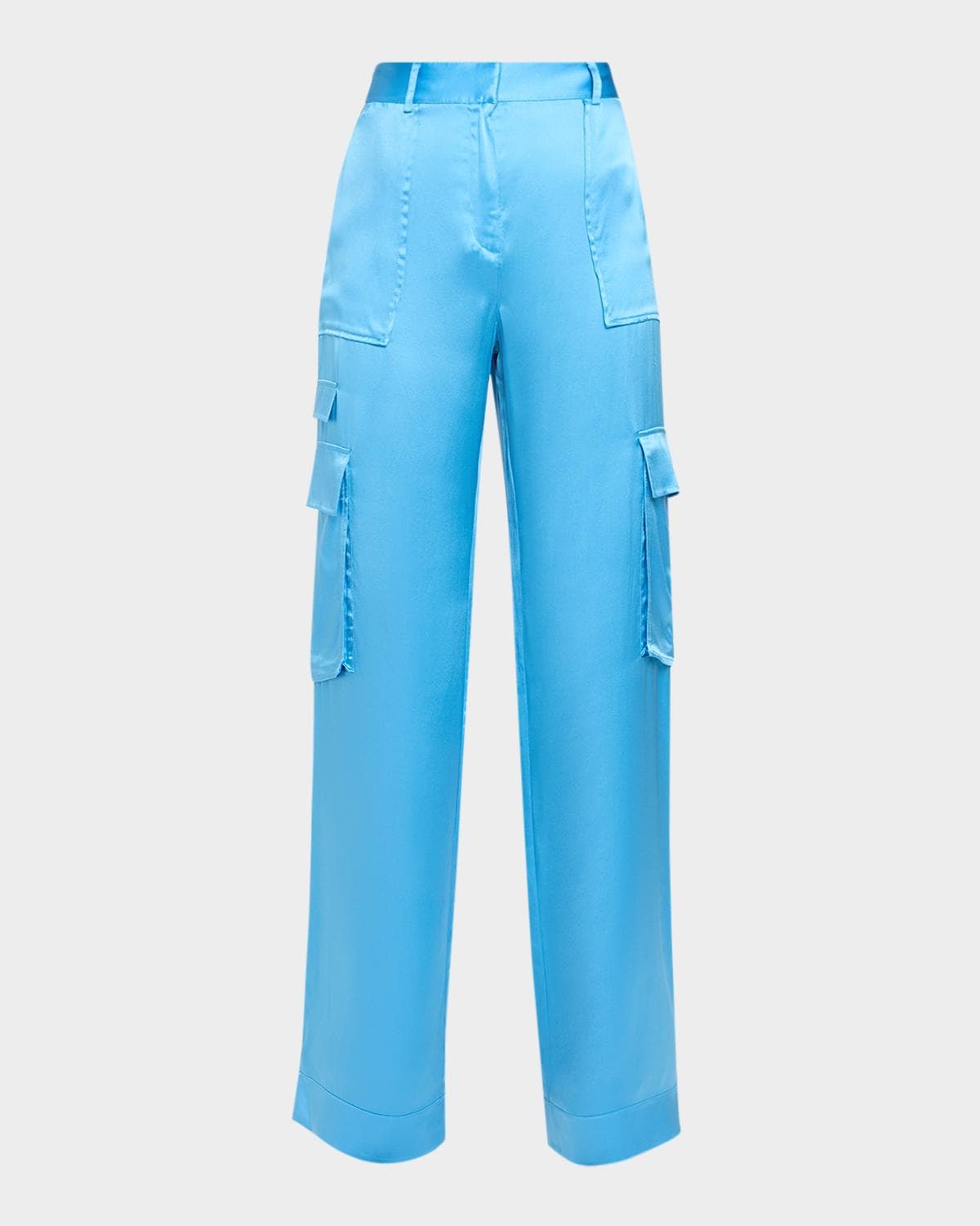 Ramy Brook Hannah Straight-Leg Satin Pants