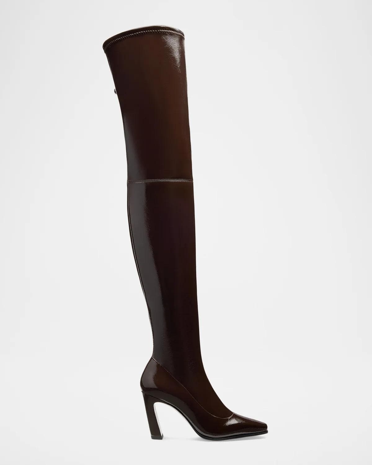 Stuart Weitzman 85mm Ultrastassi Stretch Vinyl Leather Over-The-Knee Boots