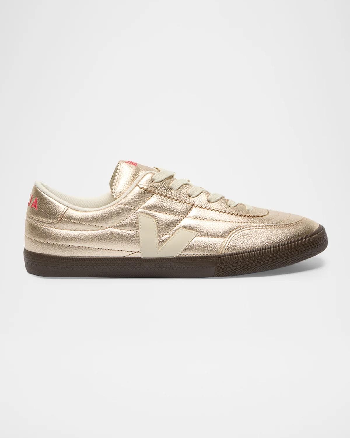 VEJA Panenka Platine Metallic Leather Low-Top Sneakers
