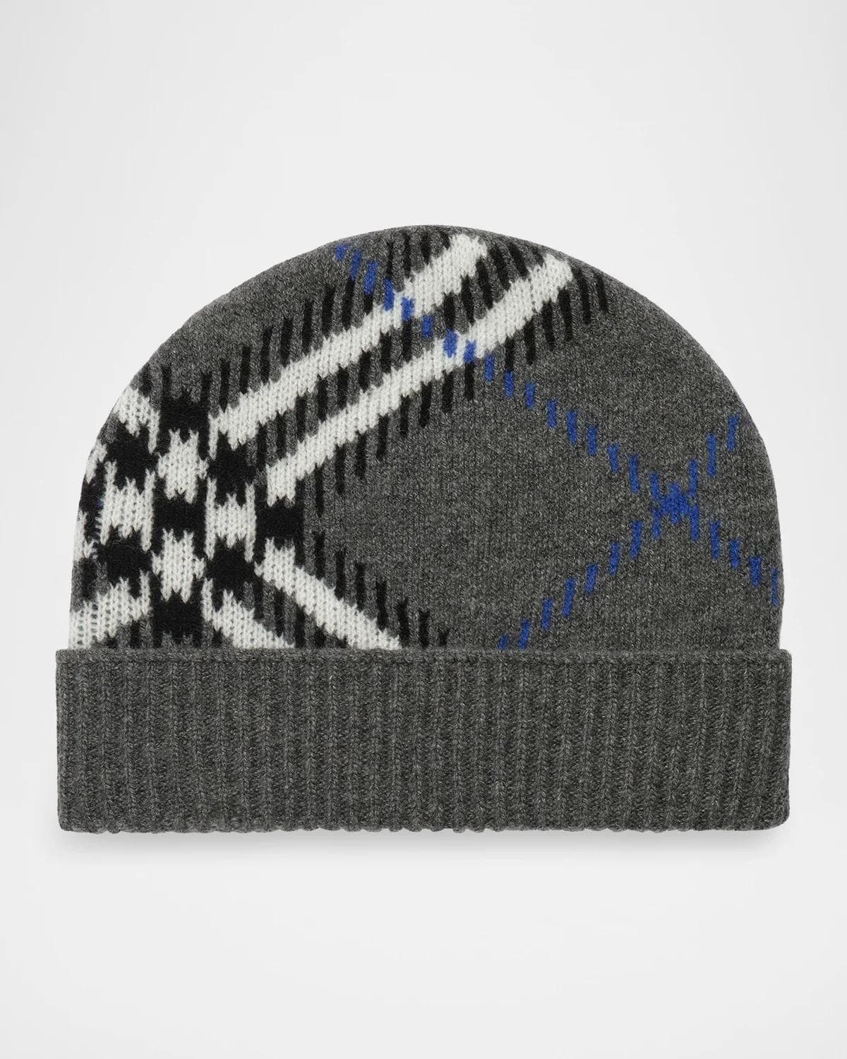 Burberry Men's Check Cashmere-Blend Beanie