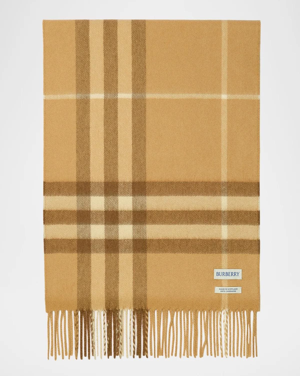 Burberry Men's Check Cashmere Scarf