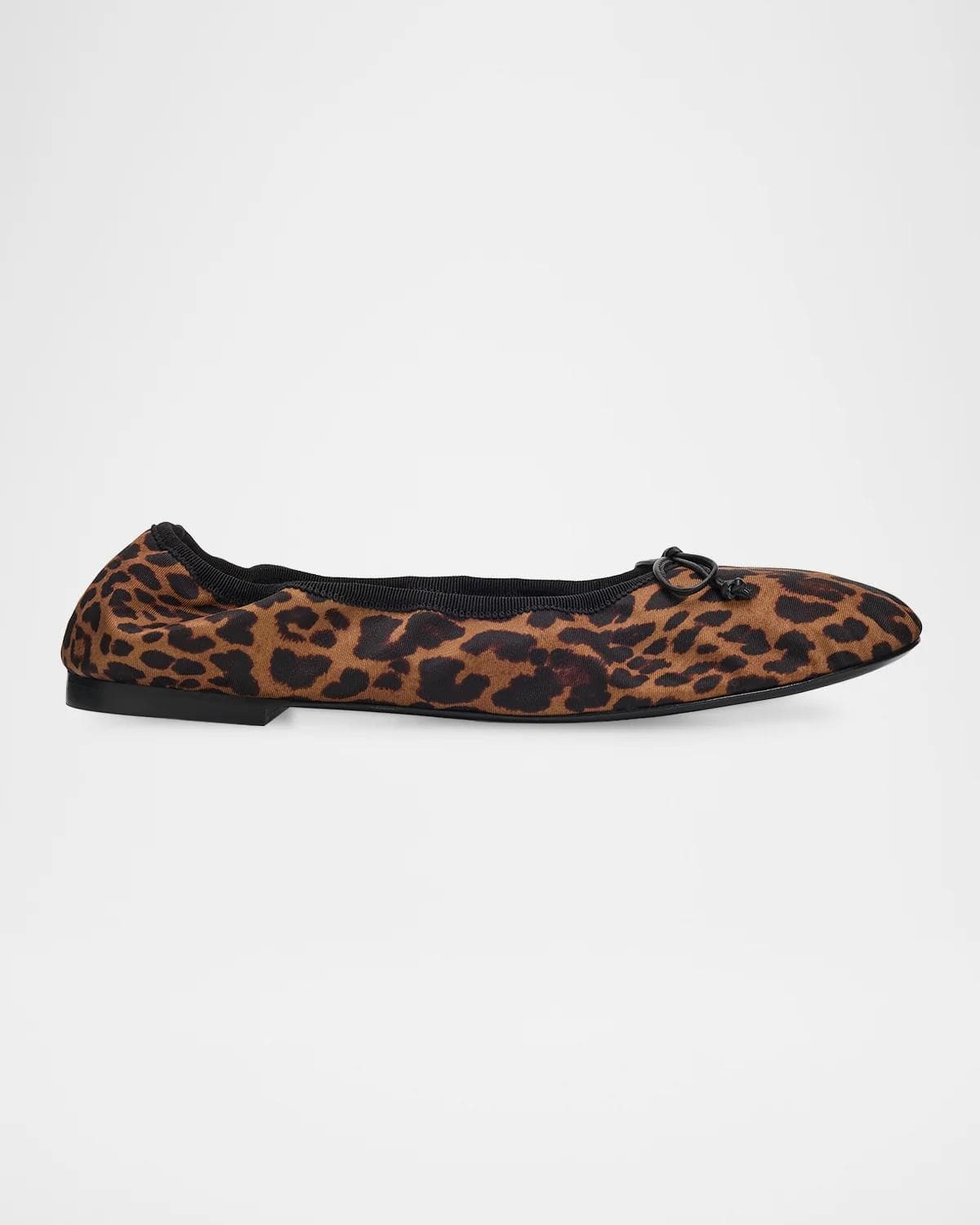 Stuart Weitzman Nia Leopard Grosgrain Ballerina Flats