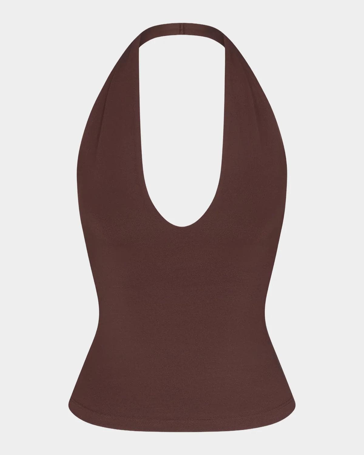 SKIMS Low-Back Plunging Halter Top